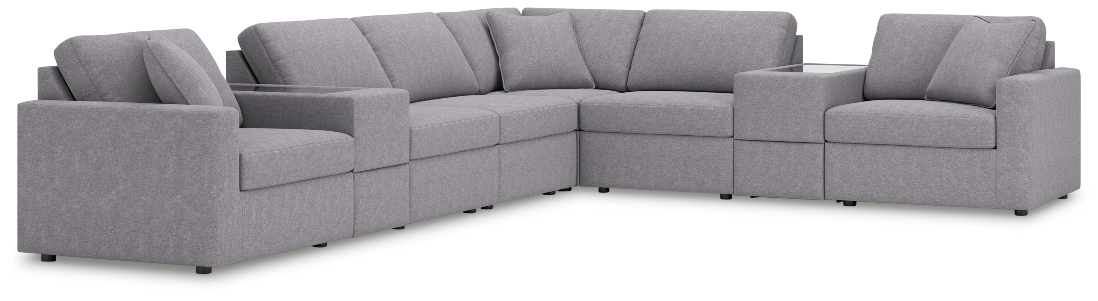 Modmax - 8-Piece Sectional With Storage Consoles - Granite