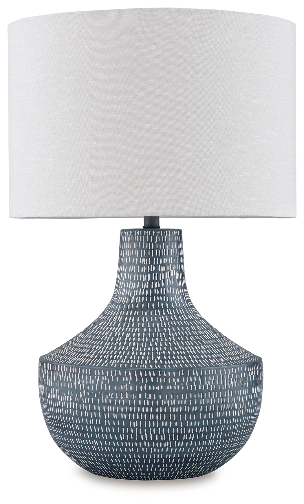 Schylarmont - Metal Table Lamp - Antique Gray / White