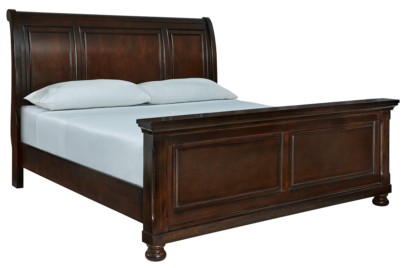 Porter - California King Sleigh Bed - Rustic Brown