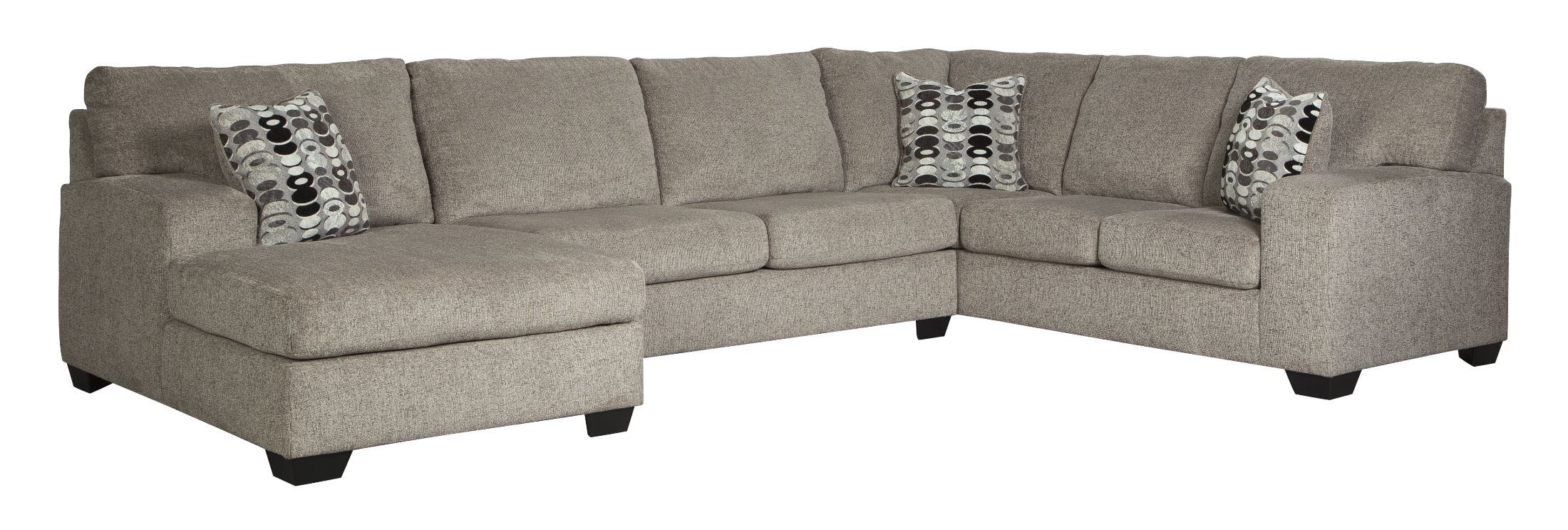 Ballinasloe - Left Arm Facing Corner Chaise 3 Pc Sectional - Platinum