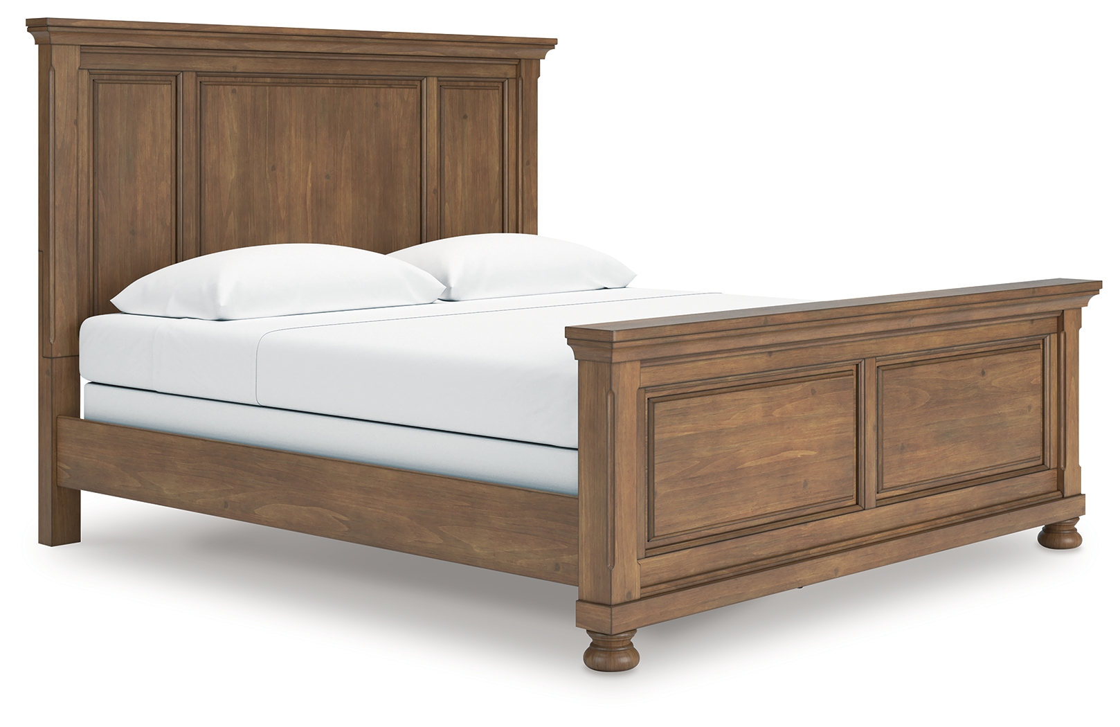 Feddinger - King Panel Bed - Medium Brown