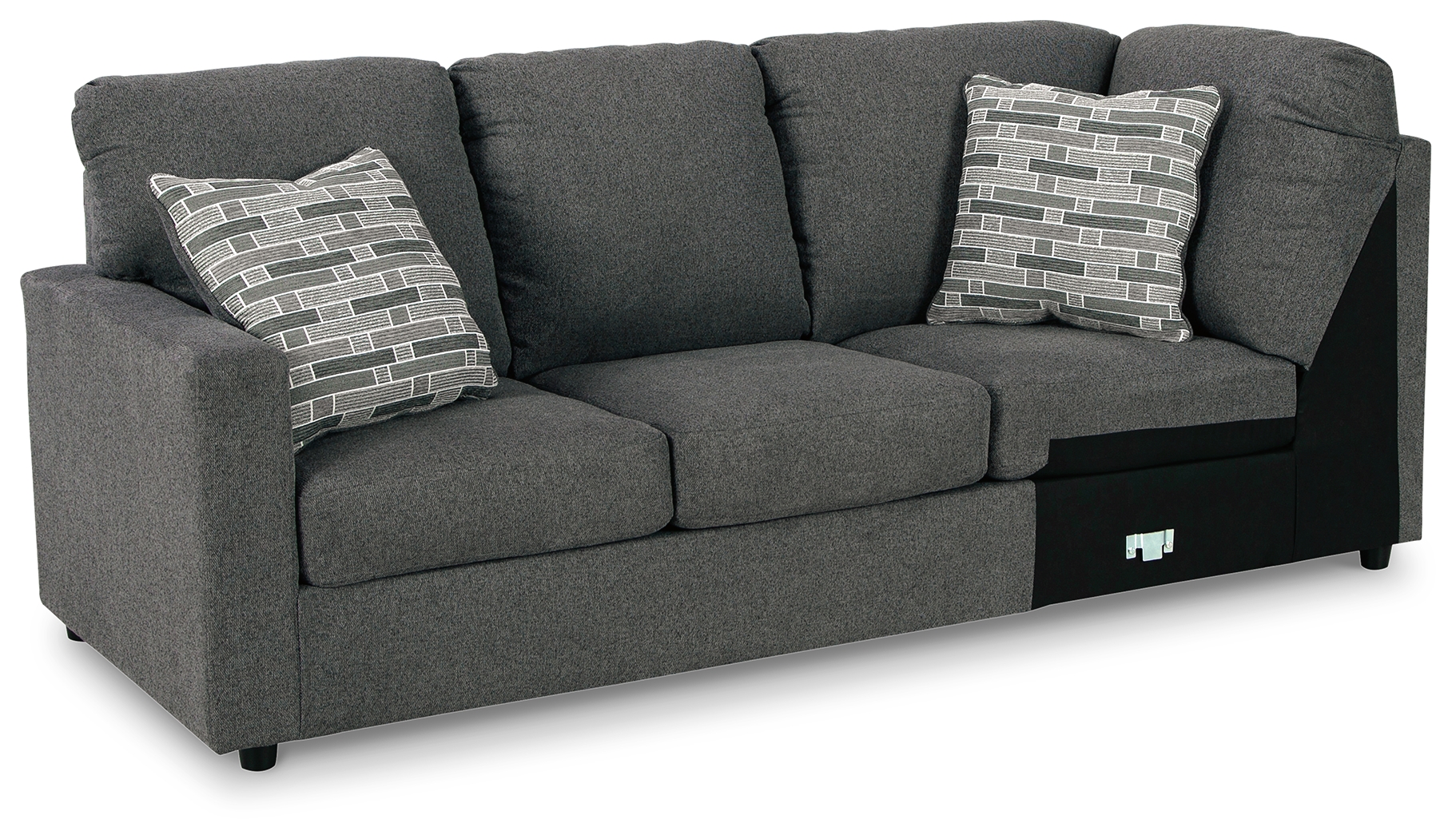 Edenfield - LAF Sofa w/Corner Wedge - Charcoal