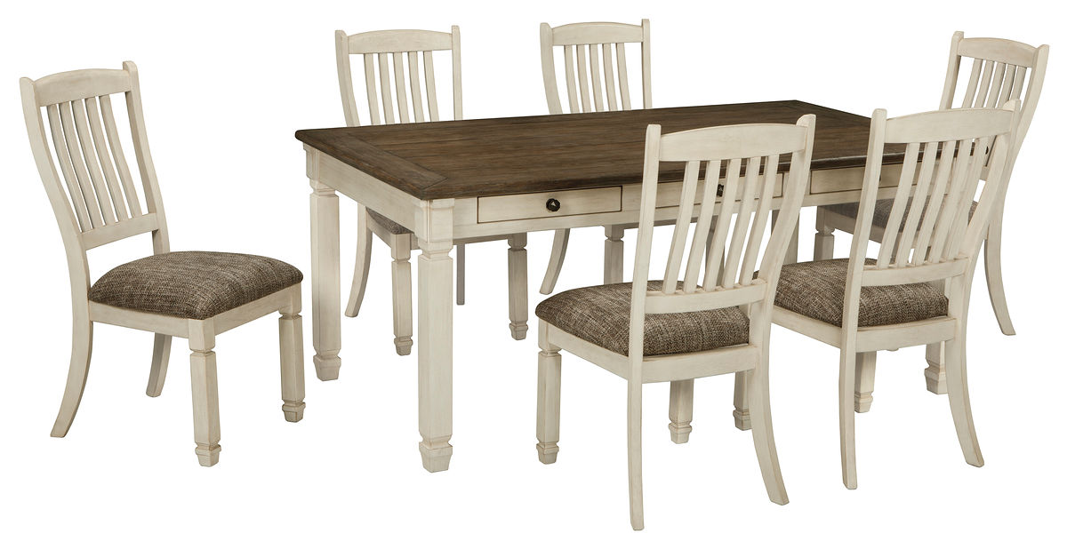 Bolanburg - 7 Pc. - Dining Room Table, 6 Side Chairs - Beige