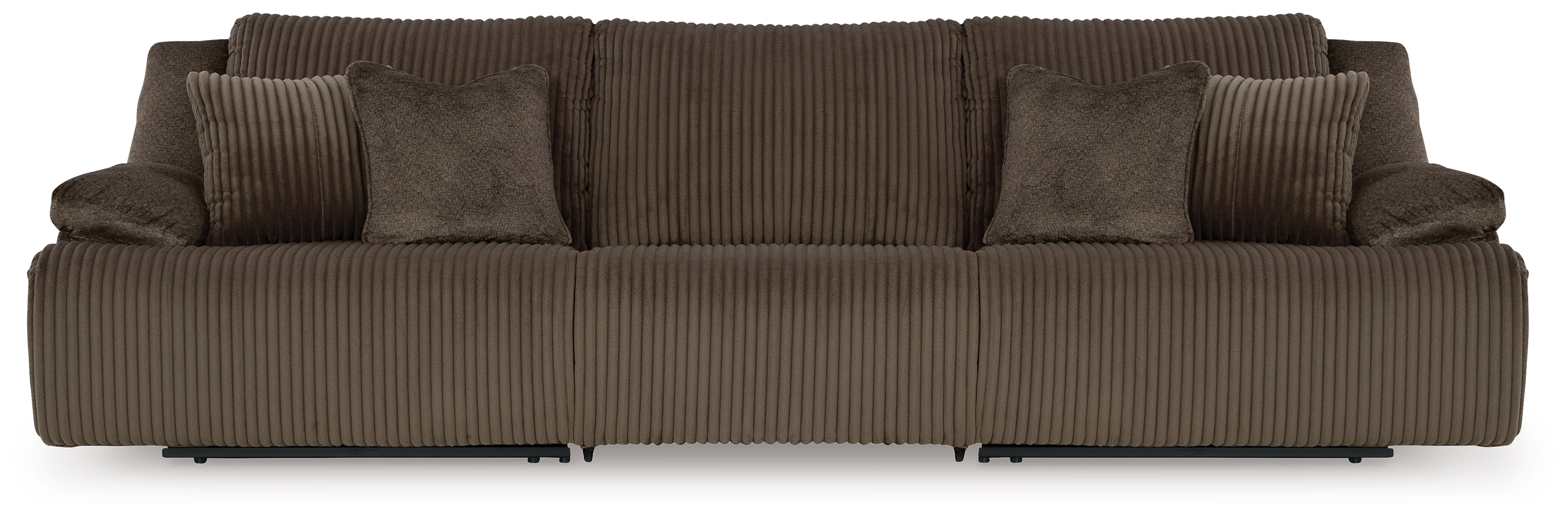 Top Tier - 3-Piece Reclining Sectional Sofa - Chocolate