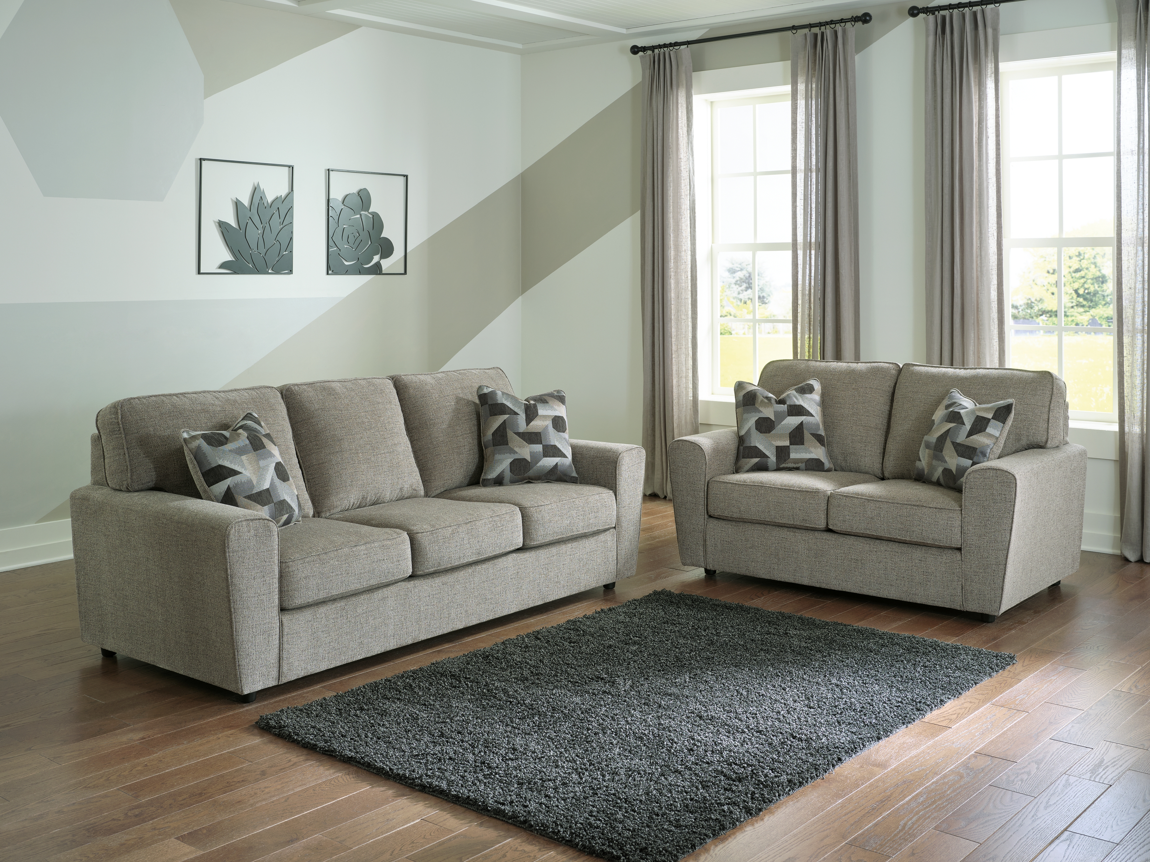 Cascilla - 2 Pc. - Sofa, Loveseat - Pewter