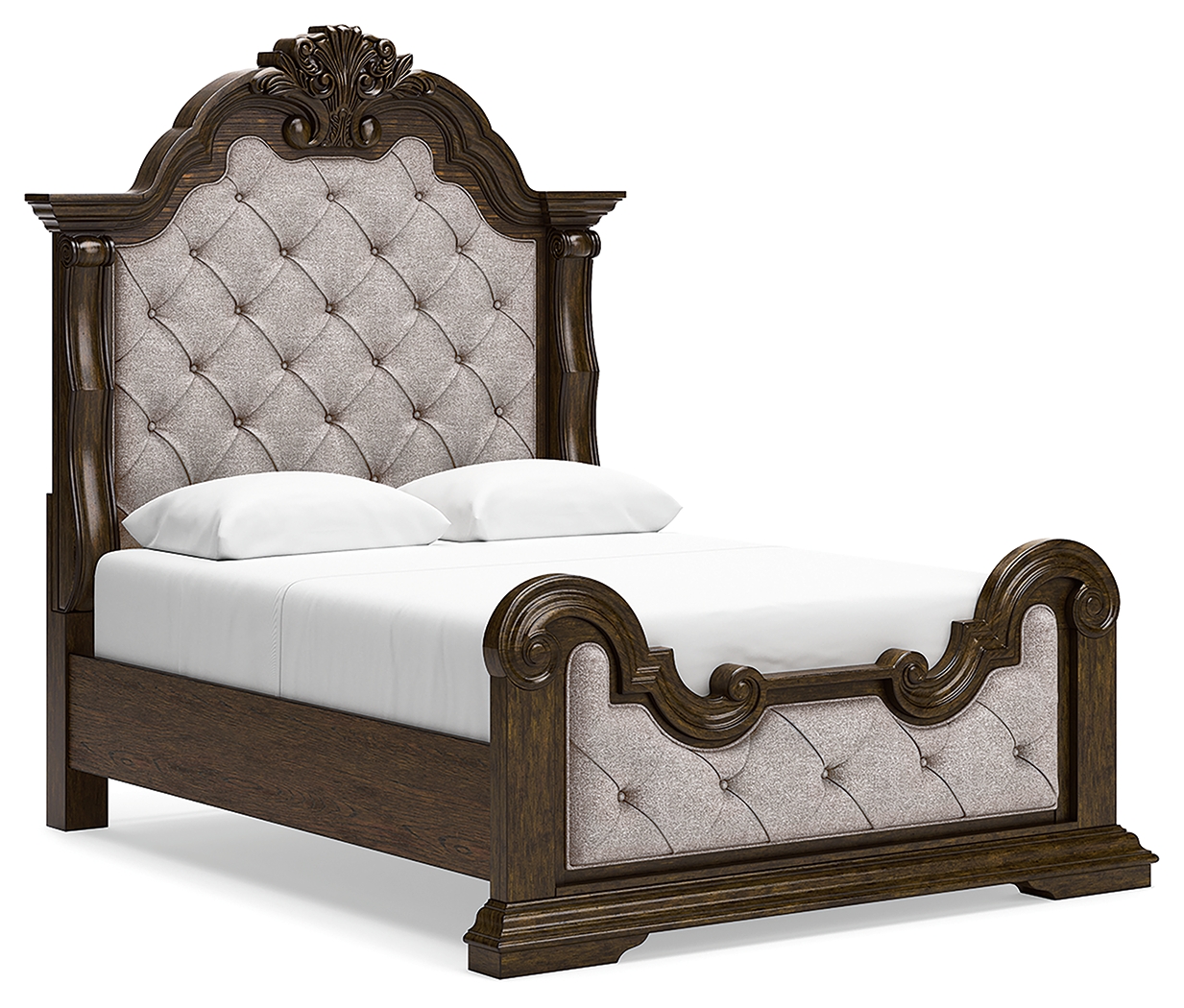 Maylee - Queen Upholstered Bed - Dark Brown