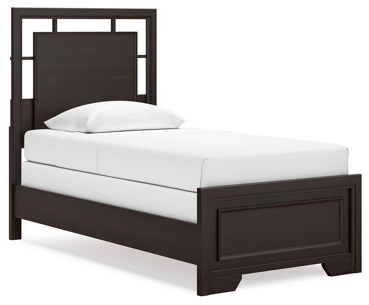 Covetown - Twin Panel Bed - Dark Brown