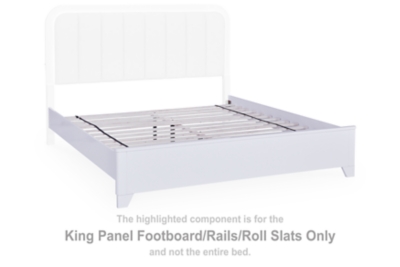 Jarlee - King Panel Footboard / Rails / Roll Slats - White