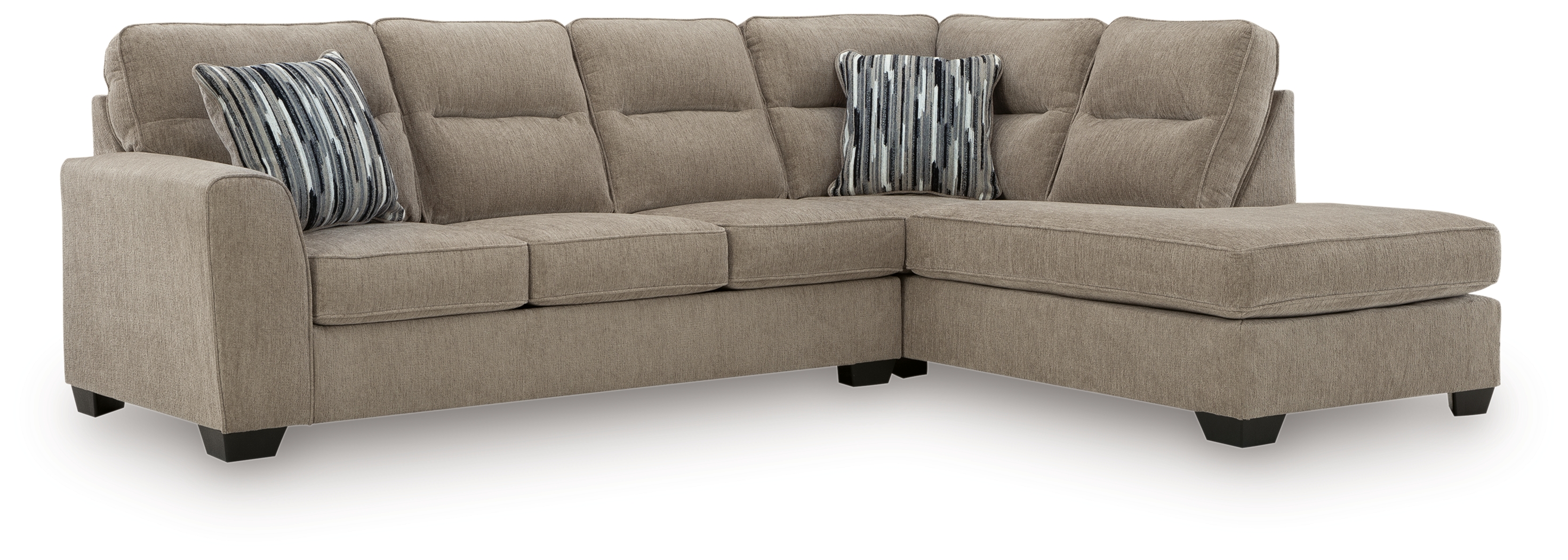Olten - 2-Piece Sectional With RAF Corner Chaise - Mocha
