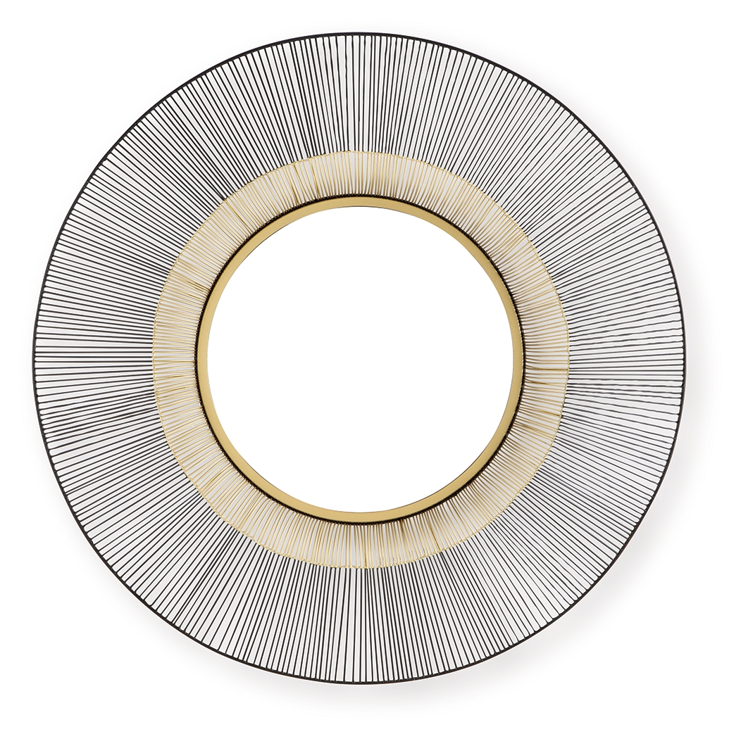 Dallmen - Accent Mirror - Black / Gold Finish