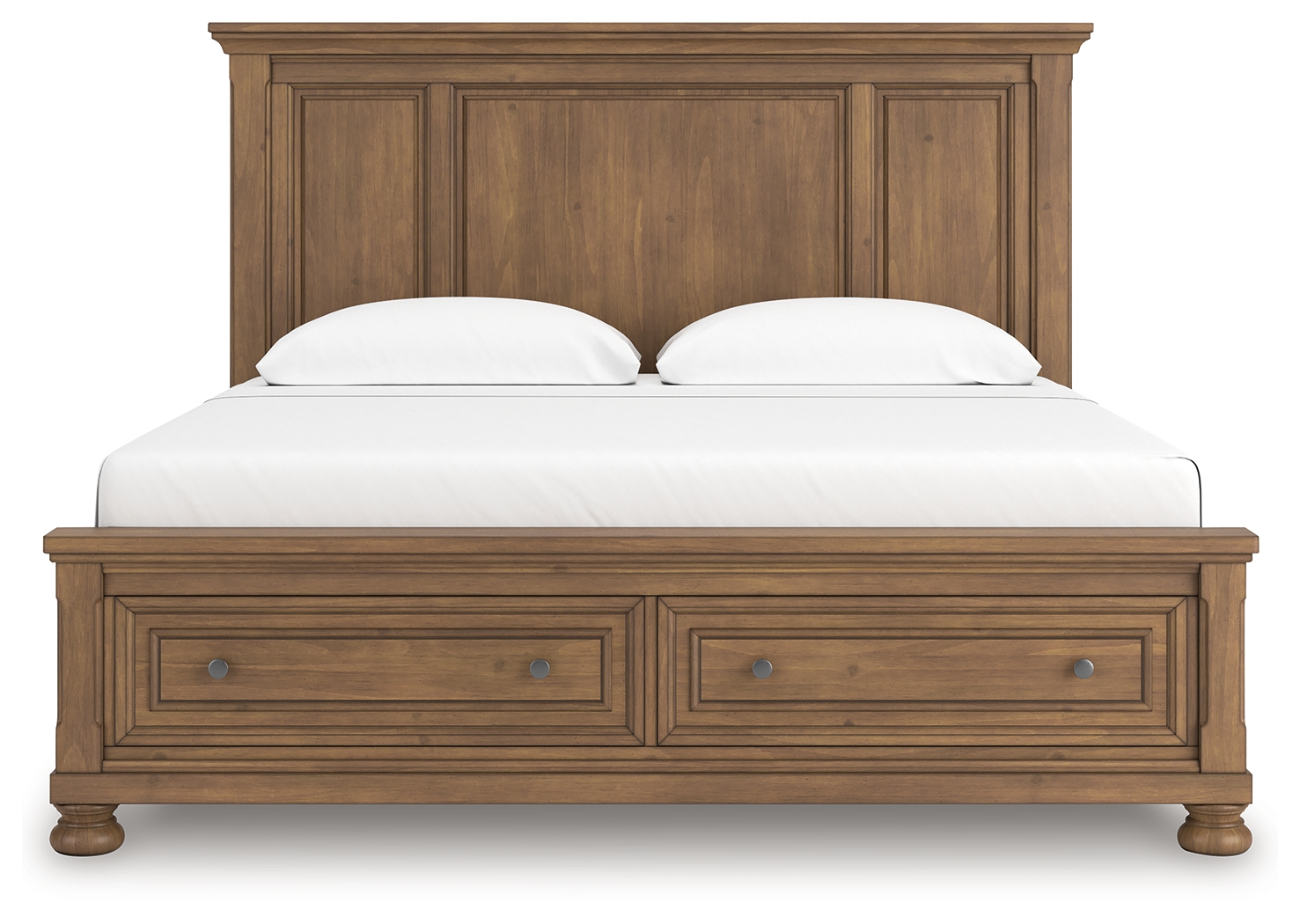 Feddinger - King Panel Storage Bed - Medium Brown