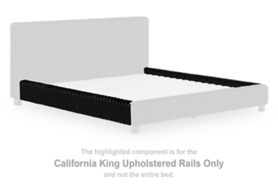 Zuraleus - California King Upholstered Rails - Black