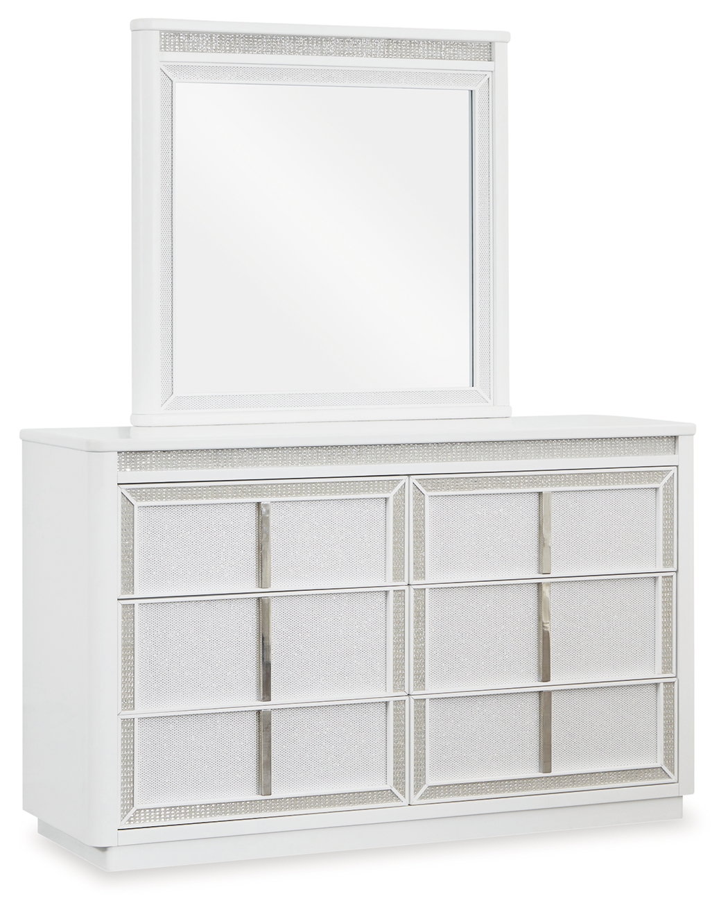 Chalanna - Dresser And Mirror - White