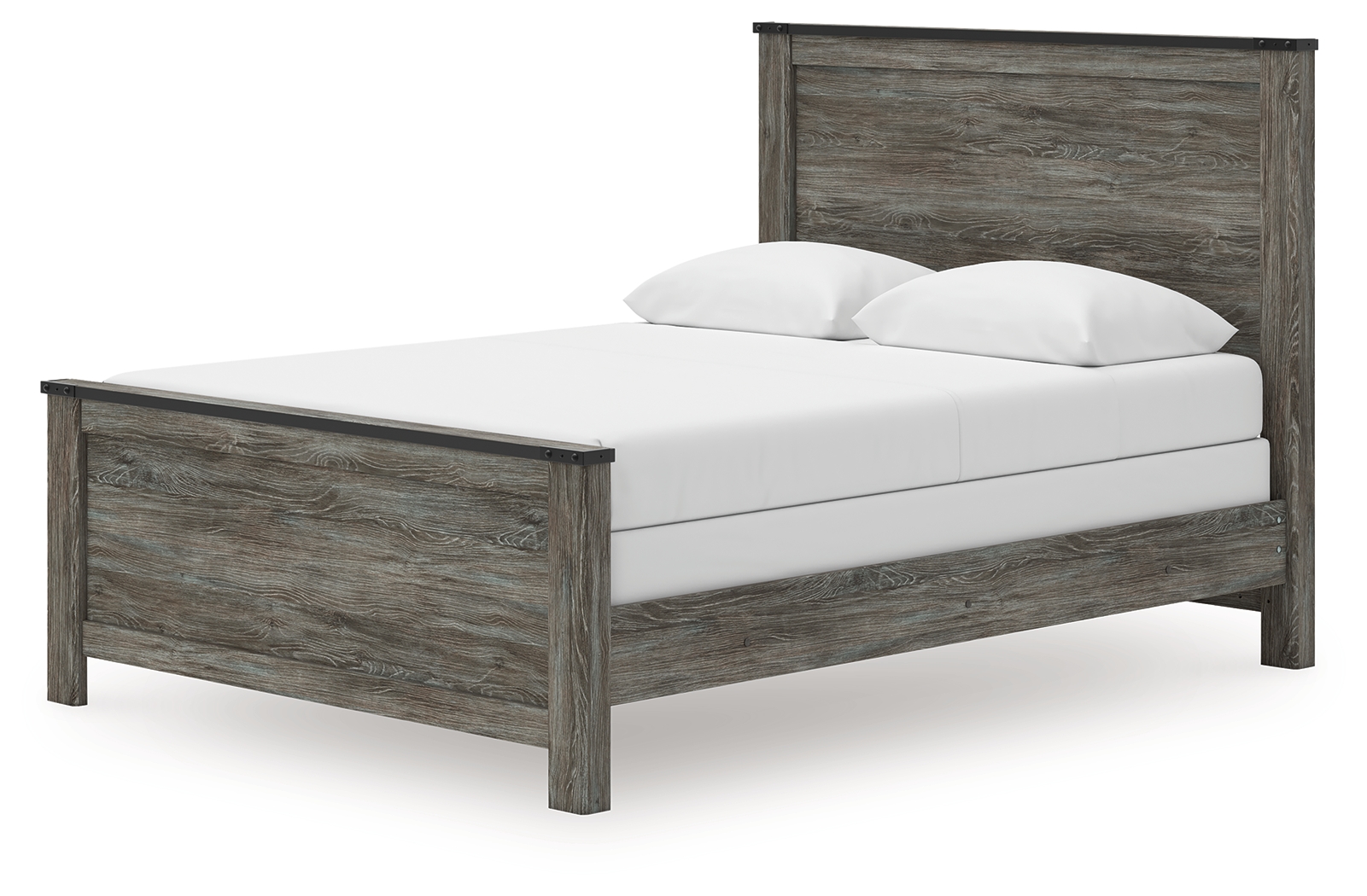 Frandern - Queen Panel Bed - Black / Gray