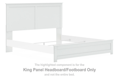 Bostwick Shoals - King Panel Headboard/Footboard - White