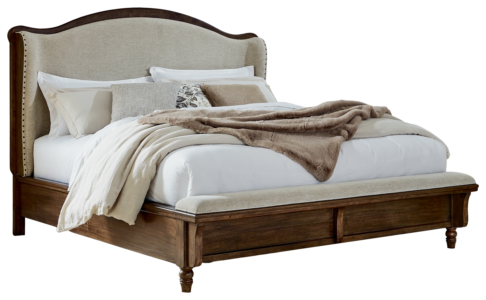 Sturlayne - Queen Upholstered Panel Bed - Brown