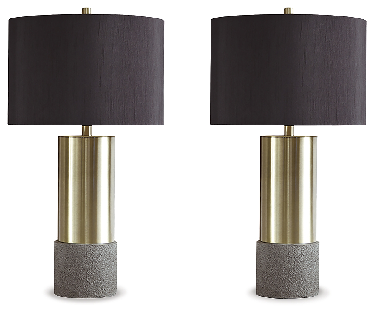 Jacek - Metal Table Lamp (Set of 2) - Gray / Brass Finish
