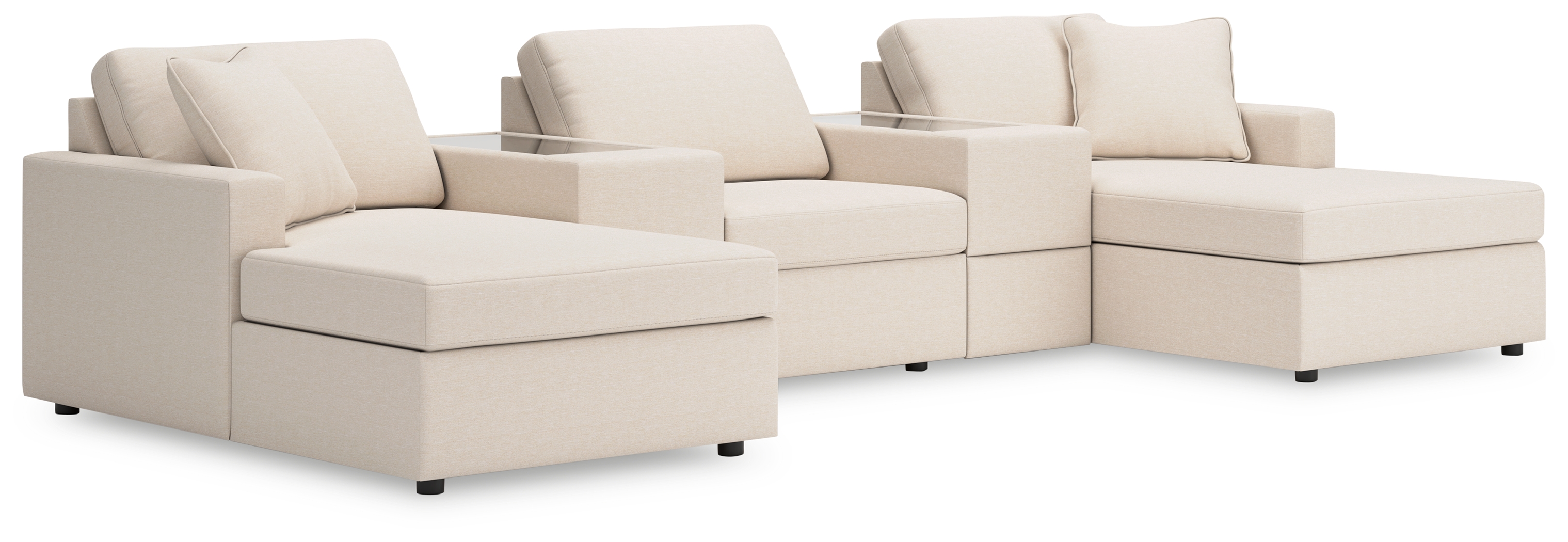Modmax - 5-Piece Pit Sectional With Storage Consoles - Oyster