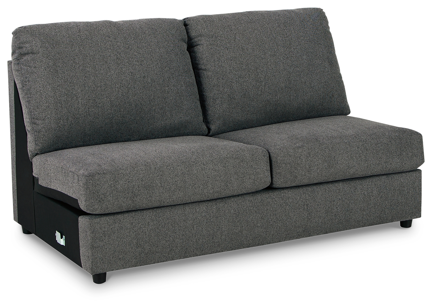Edenfield - Armless Loveseat - Charcoal