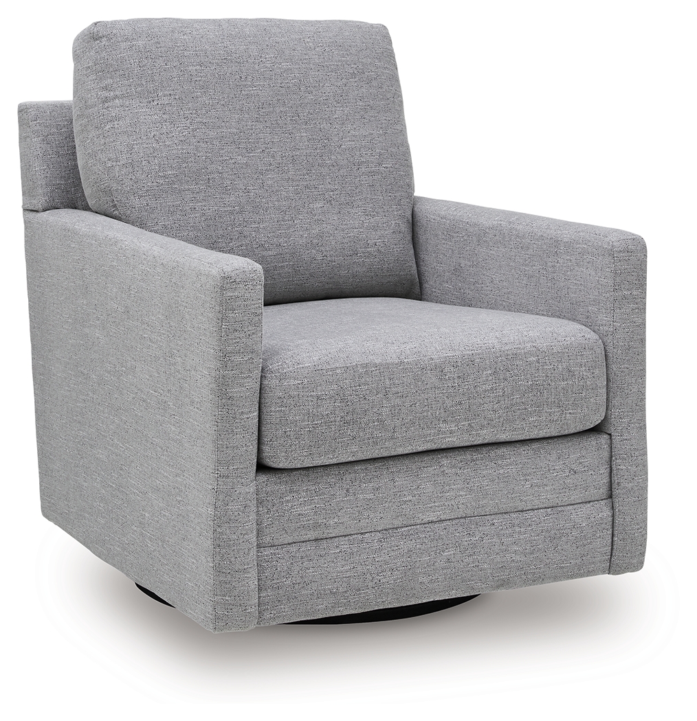 Freybourne Next-Gen Nuvella - Swivel Accent Chair - Pewter