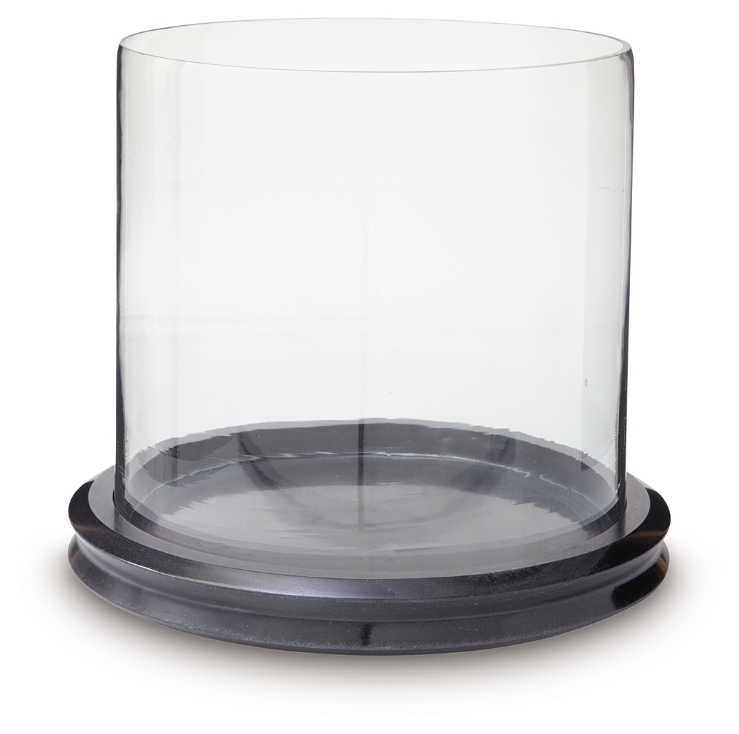 Saskia - Candle Holder - Clear / Black