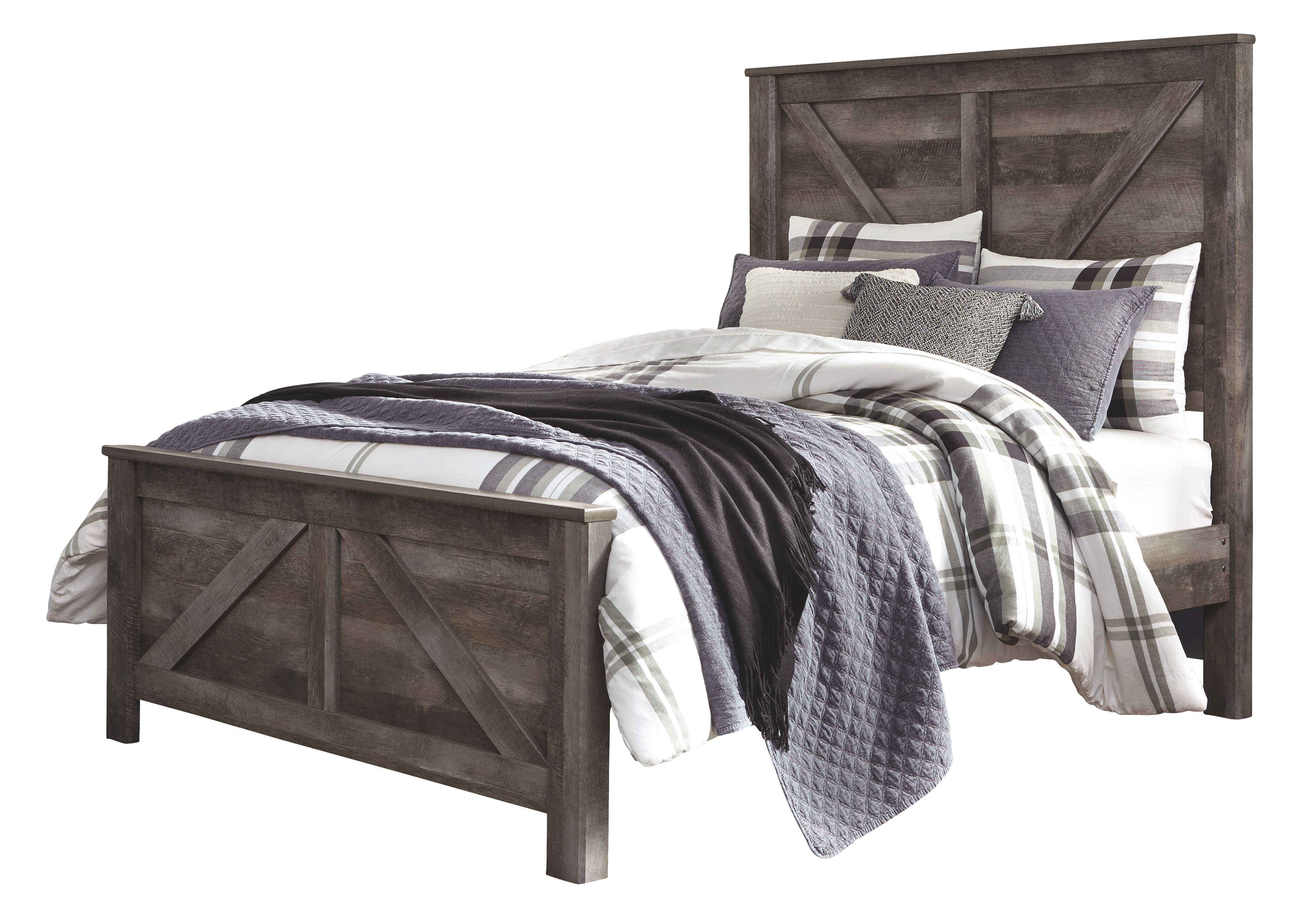 Wynnlow - Queen Crossbuck Panel Bed - Gray