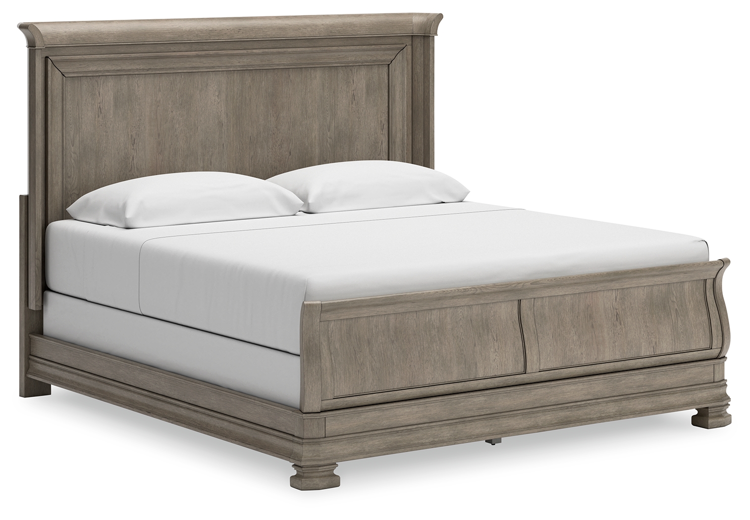 Lexorne - King Sleigh Bed - Gray