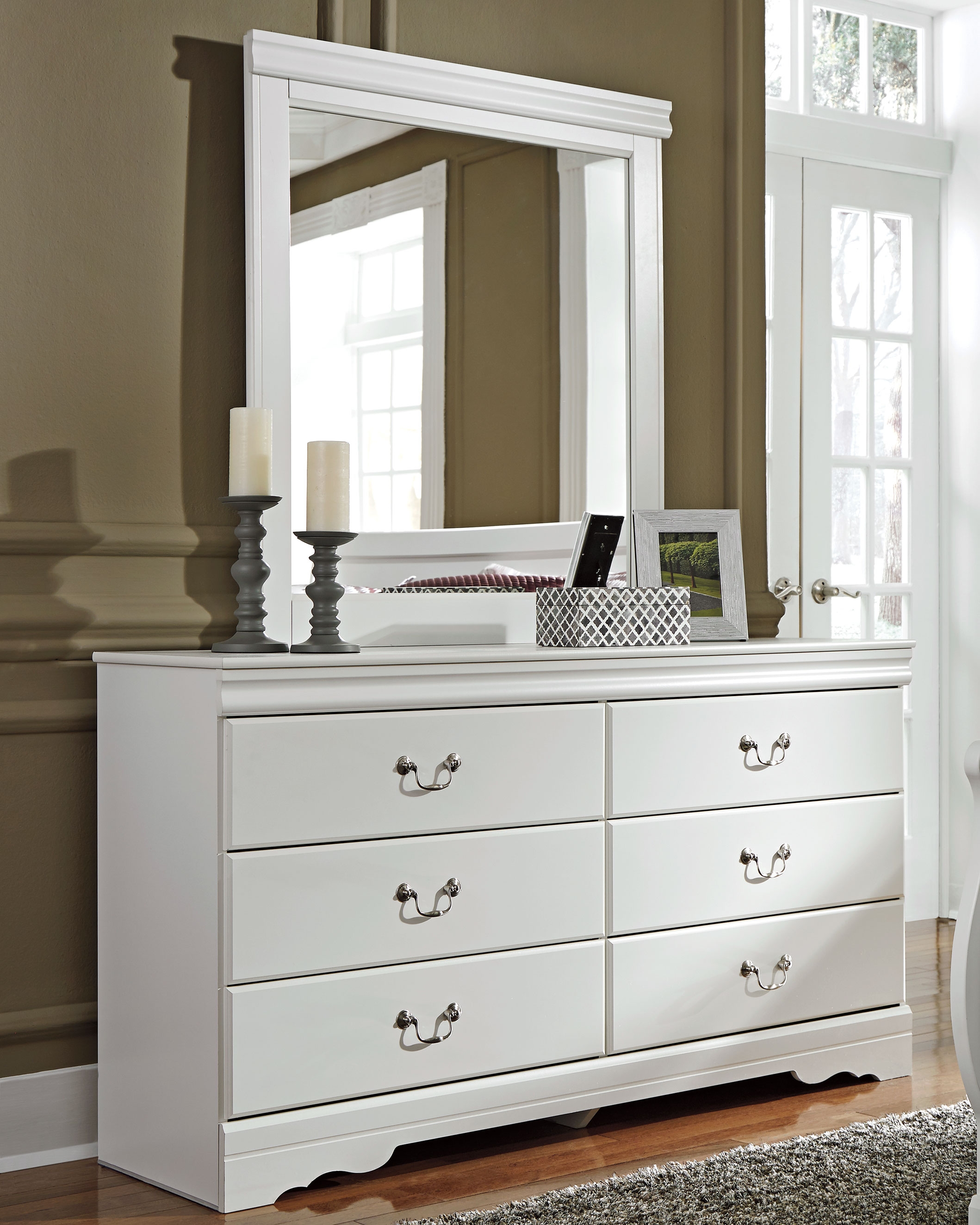 Anarasia - Dresser, Mirror - White