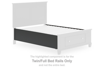 Lanolee - Twin/Full Bed Rails - Black