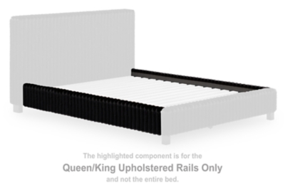 Zuraleus - Queen/King Upholstered Rails - Black