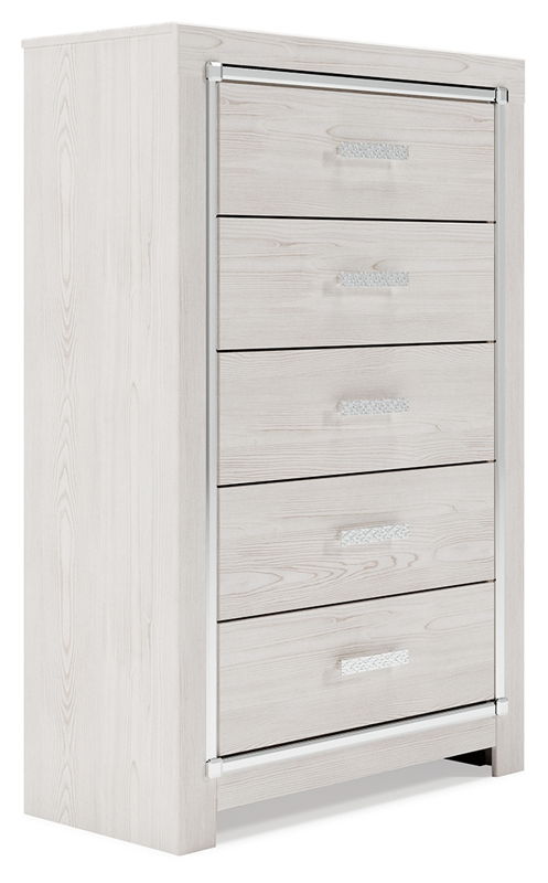 Altyra - Five Drawer Chest - White