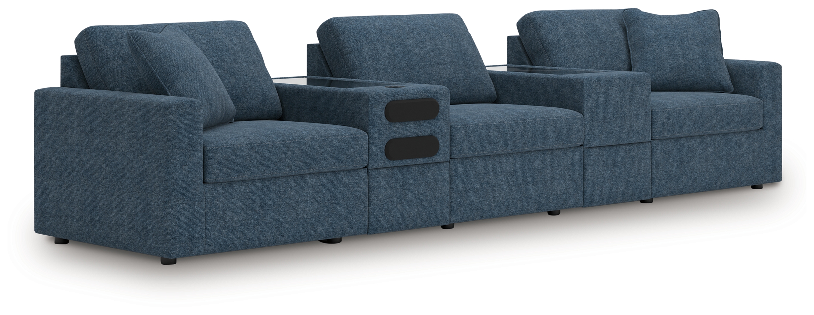 Modmax - 5-Piece Sectional With Audio System And With Storage Console - Ink