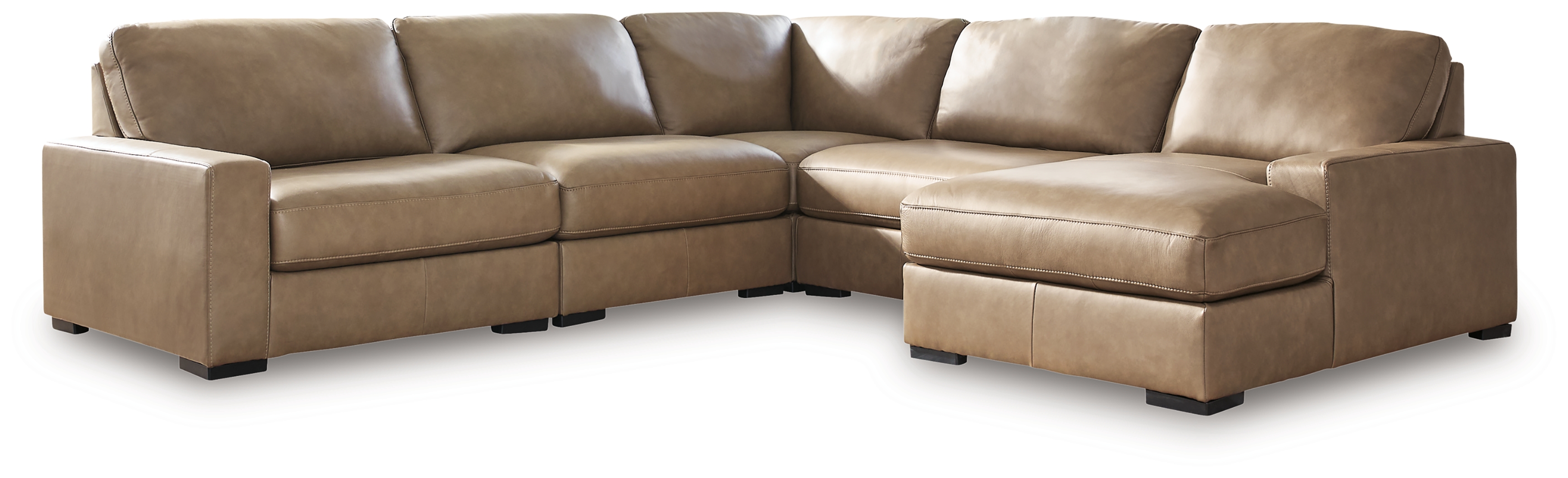 Veronella - 5-Piece Sectional With RAF Corner Chaise - Sahara