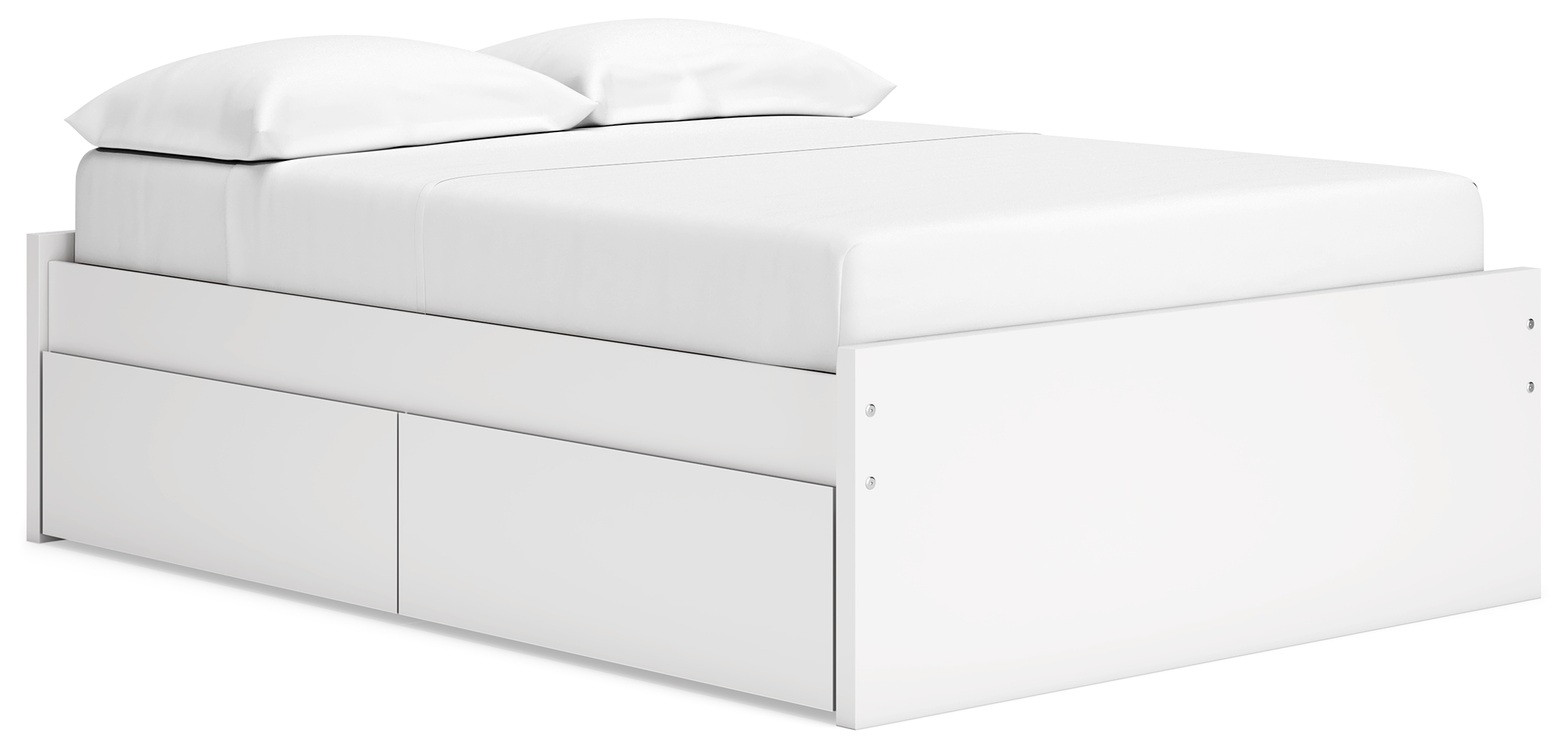 Onita - Full Platform Bed With 1 Side Storage - White