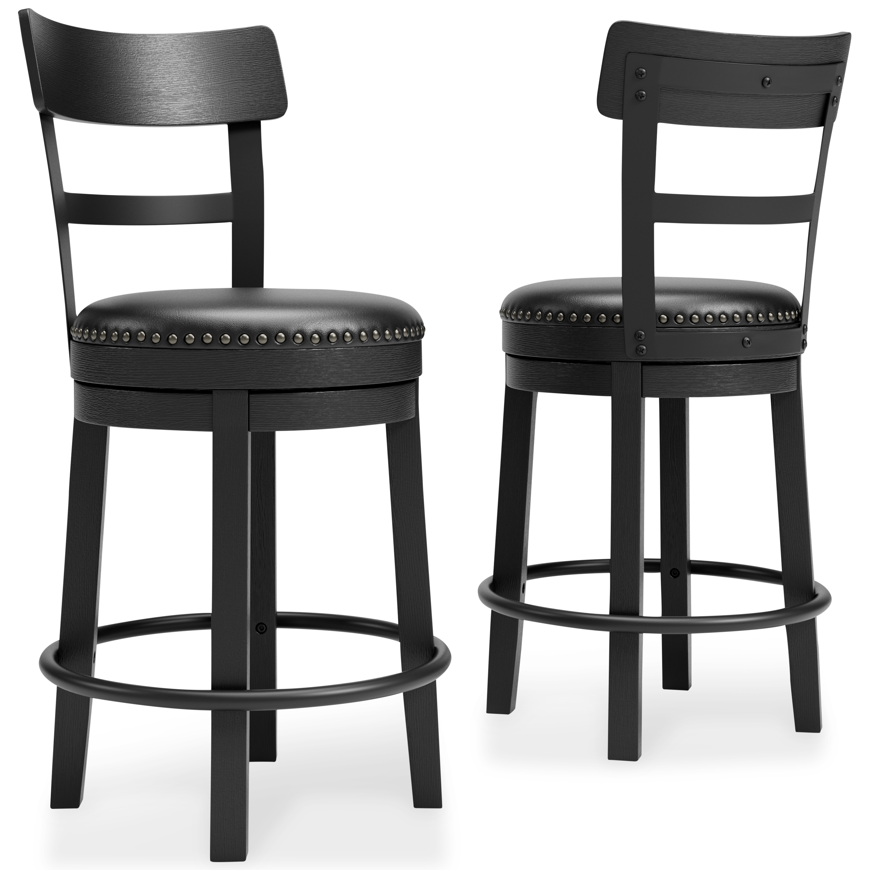 Valebeck - UPH Swivel Barstool  - Black