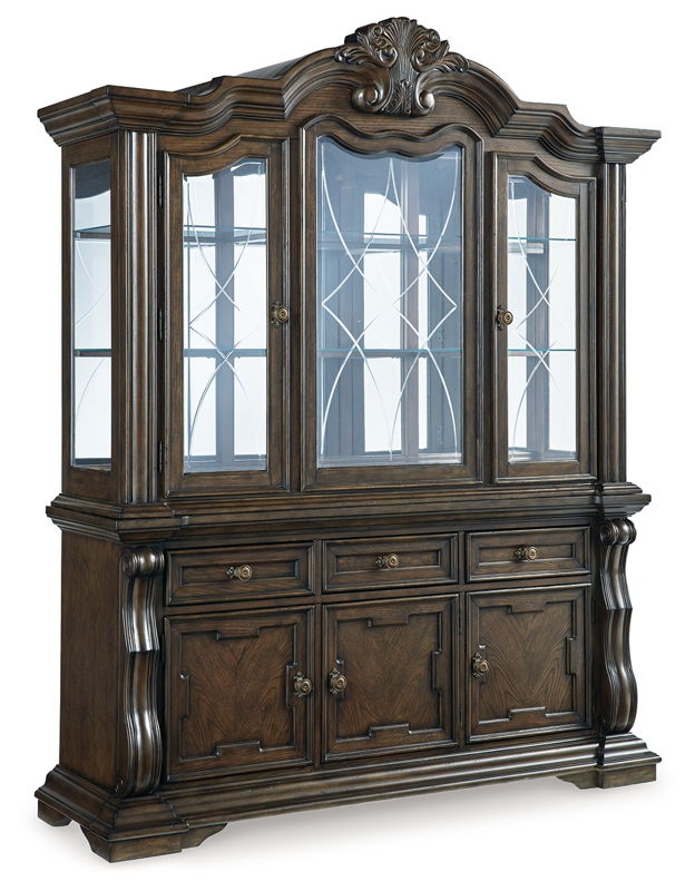 Maylee - Dining Buffet And Hutch - Dark Brown