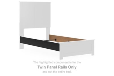 Maribel - Twin Panel Rails - Black