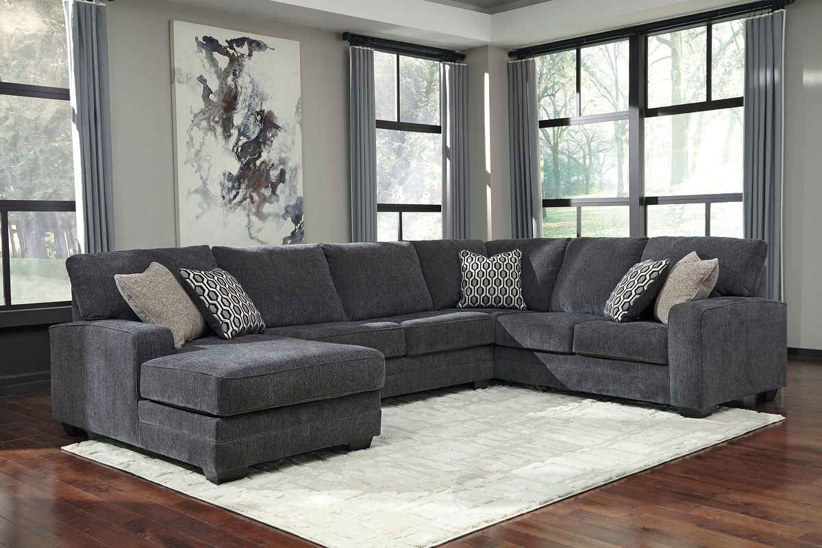 Tracling - Left Arm Facing Corner Chaise 3 Pc Sectional - Slate