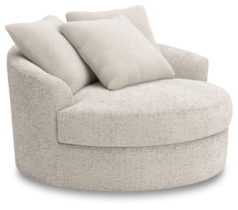 Cuddle Plush - Oversized Swivel Accent Chair - Arctic