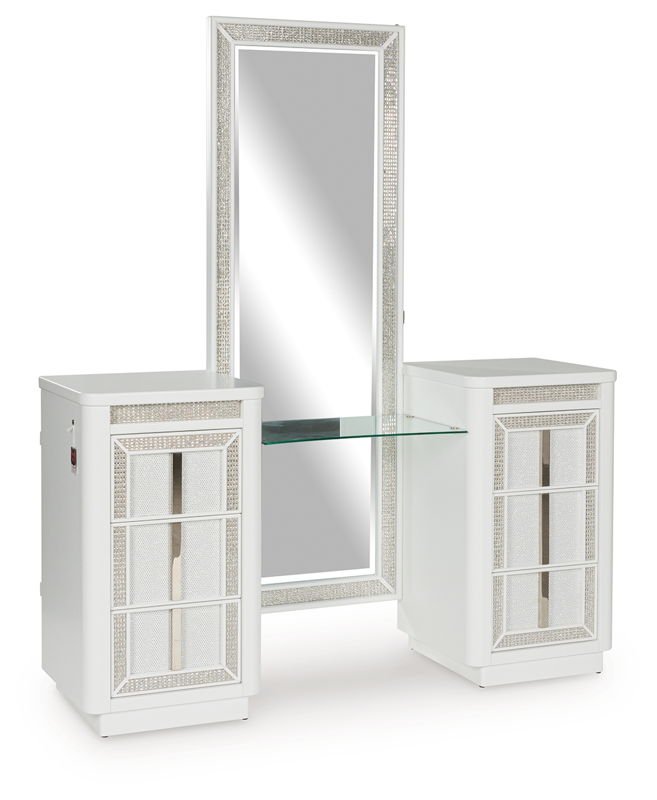 Chalanna - Vanity With Mirror - White