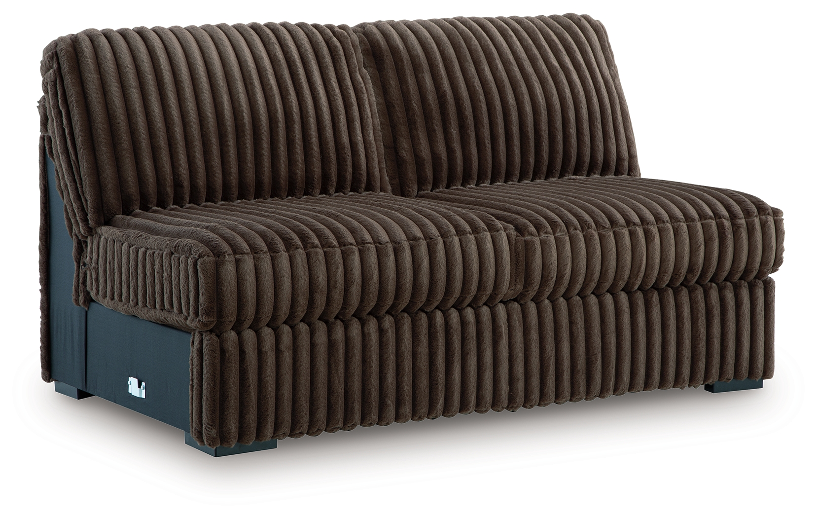 Midnight-Madness - Armless Loveseat - Chocolate