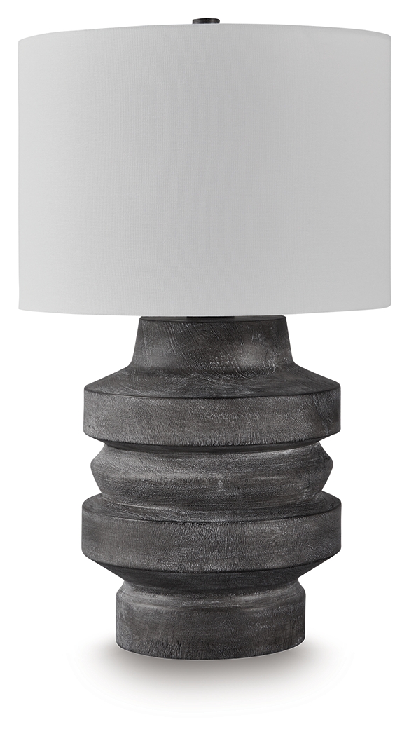 Wahida - Poly Table Lamp - Distressed Black