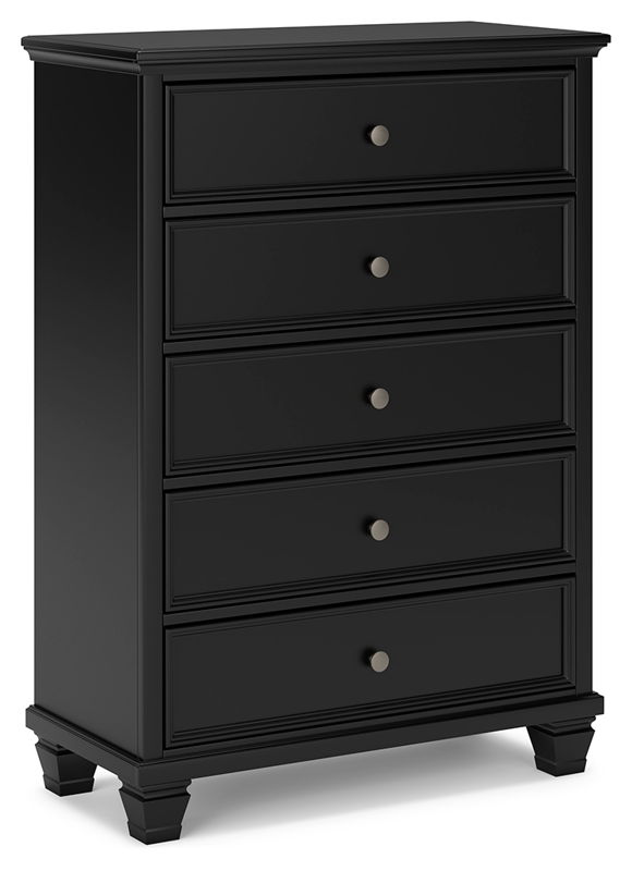 Lanolee - Five Drawer Chest - Black