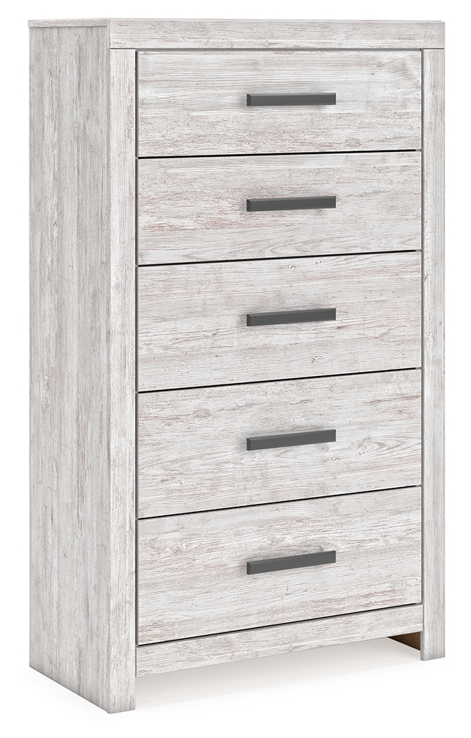 Cayboni - Five Drawer Chest - Whitewash