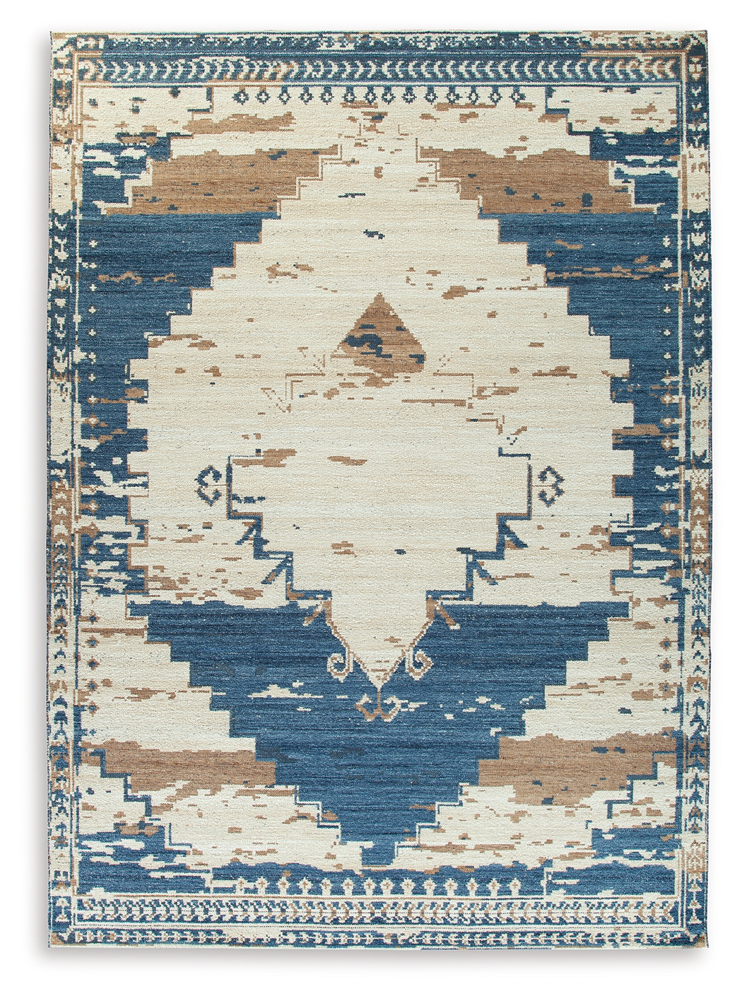 Varnler - 10' x 14' Rug - Blue / Brown / Tan