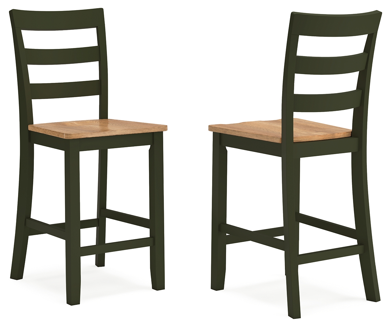 Gesthaven - Barstool (Set of 2) - Natural / Green