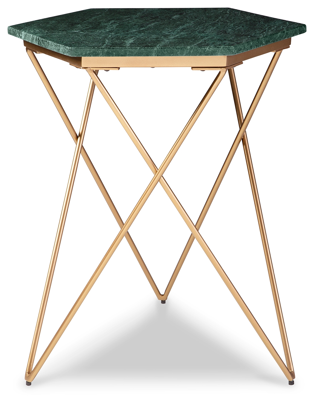 Engelton - Accent Table - Green / Gold