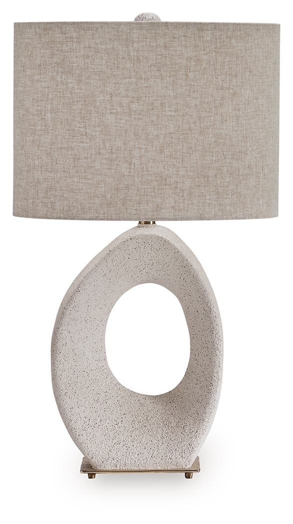 Trentlen - Paper Table Lamp - Cream / Gold Finish