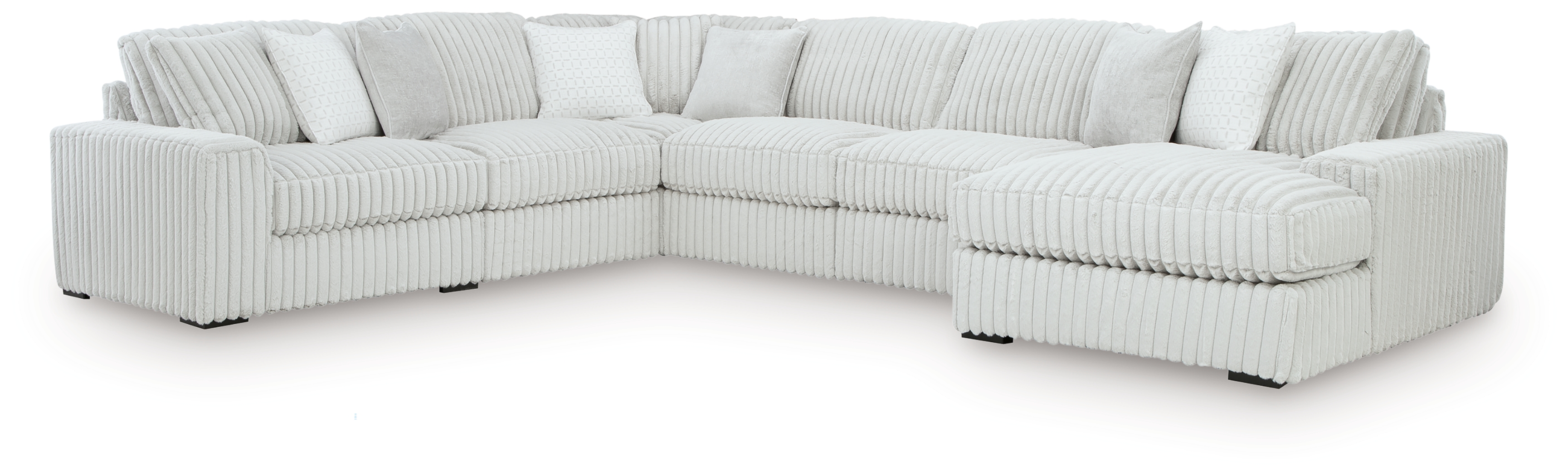 Stupendous - 6-Piece Sectional With RAF Corner Chaise - Alloy