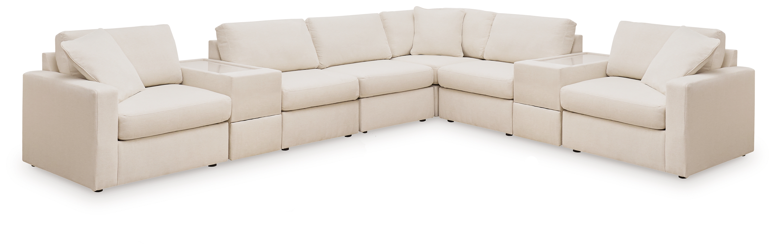 Modmax - 8-Piece Sectional With 2 Storage Consoles - Oyster